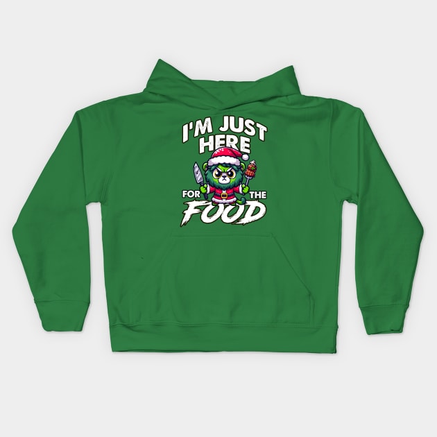 I'm just here for the food - Green Imp Sagui Kids Hoodie by SergioCoelho_Arts